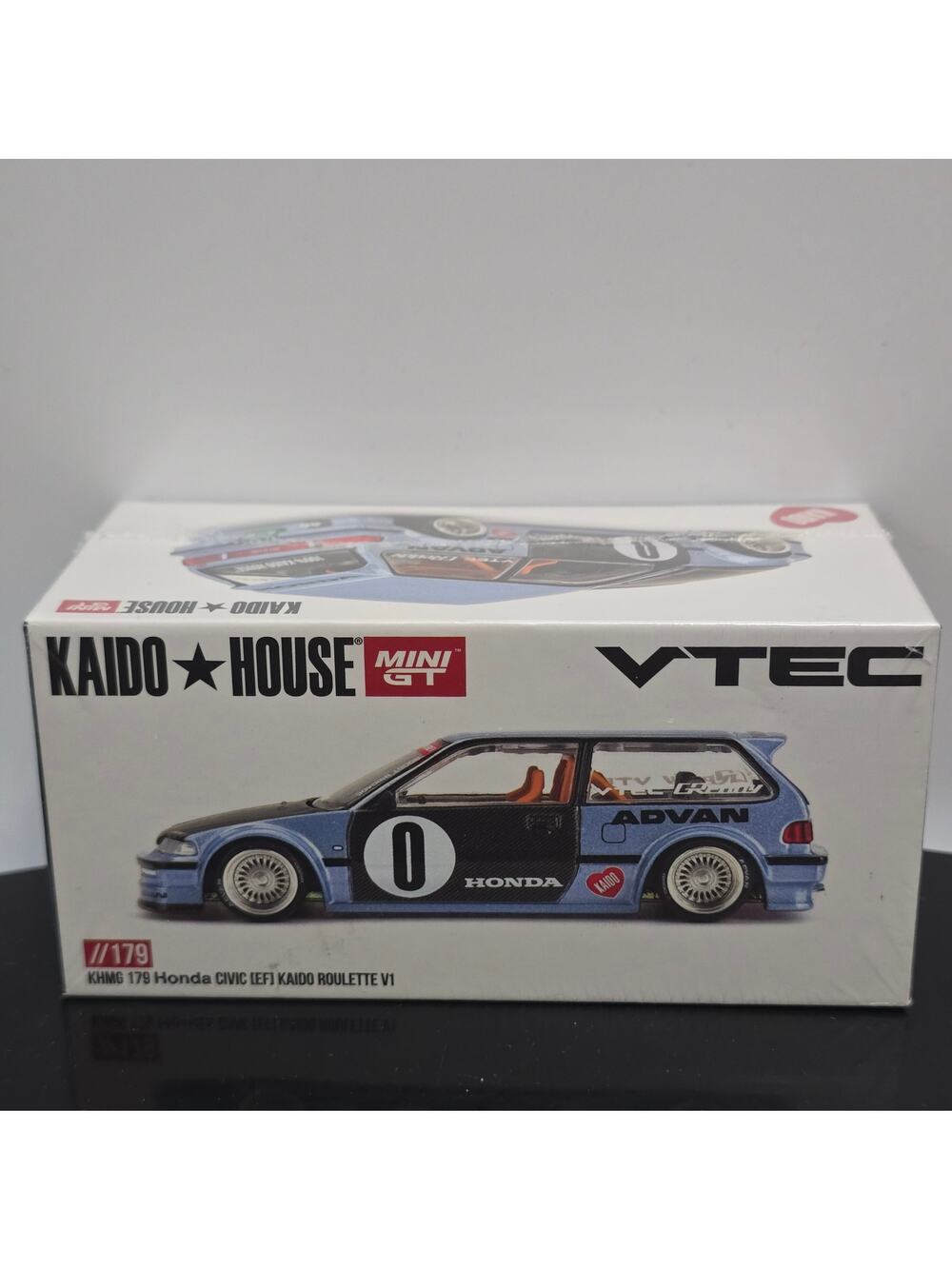Honda Civic EF Kaido Roulette V1 ADVAN Kaido House x Mini GT #179 1:64